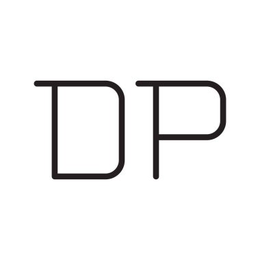 dp ilk harf vektör logo simgesi