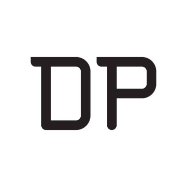 dp ilk harf vektör logo simgesi