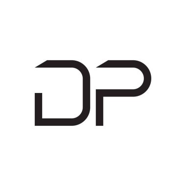 dp ilk harf vektör logo simgesi