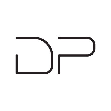 dp ilk harf vektör logo simgesi