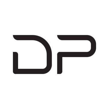 dp ilk harf vektör logo simgesi