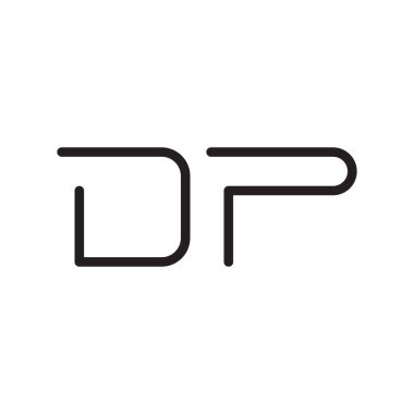 dp ilk harf vektör logo simgesi