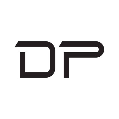 dp ilk harf vektör logo simgesi
