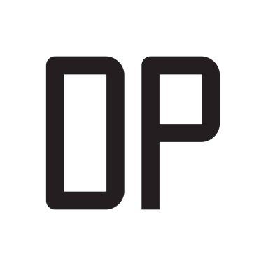 dp ilk harf vektör logo simgesi