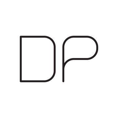 dp ilk harf vektör logo simgesi