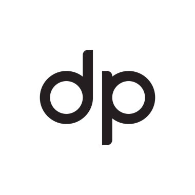 dp ilk harf vektör logo simgesi