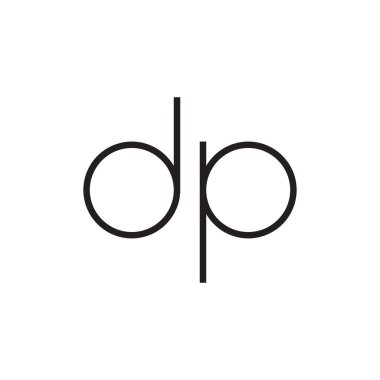 dp ilk harf vektör logo simgesi