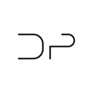 dp ilk harf vektör logo simgesi