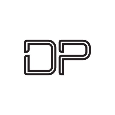 dp ilk harf vektör logo simgesi