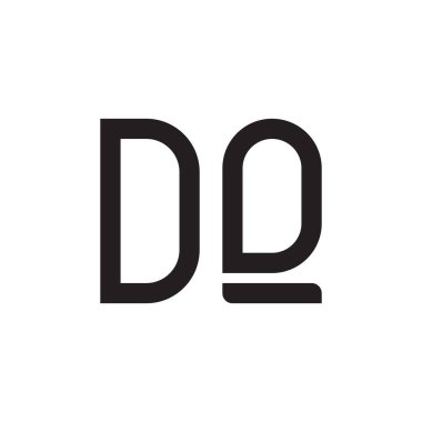 dq ilk harf vektör logo simgesi