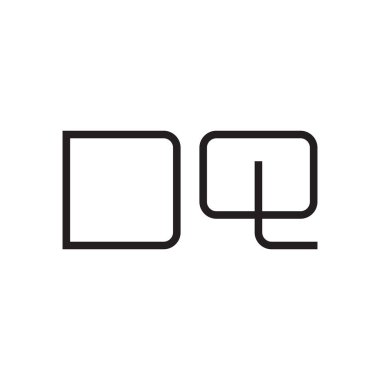 dq ilk harf vektör logo simgesi