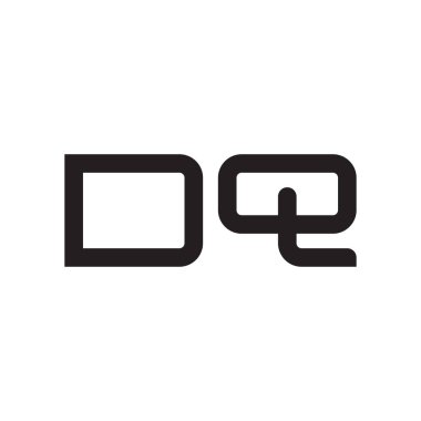 dq ilk harf vektör logo simgesi