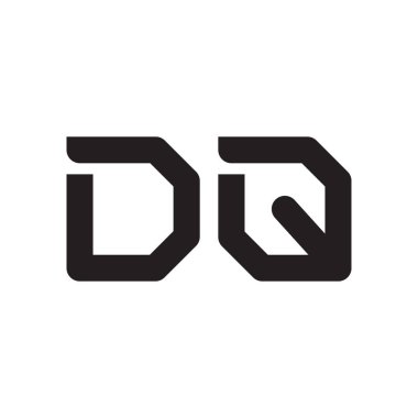 dq ilk harf vektör logo simgesi