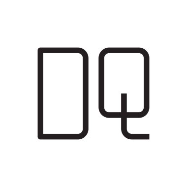 dq ilk harf vektör logo simgesi