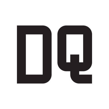 dq ilk harf vektör logo simgesi
