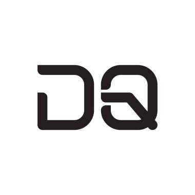 dq ilk harf vektör logo simgesi