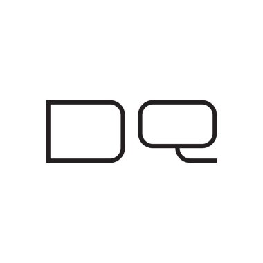 dq ilk harf vektör logo simgesi