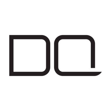 dq ilk harf vektör logo simgesi