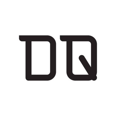 dq ilk harf vektör logo simgesi