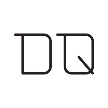 dq ilk harf vektör logo simgesi