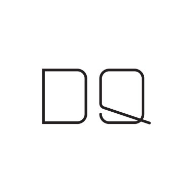 dq ilk harf vektör logo simgesi