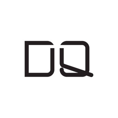 dq ilk harf vektör logo simgesi