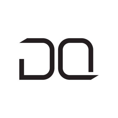 dq ilk harf vektör logo simgesi
