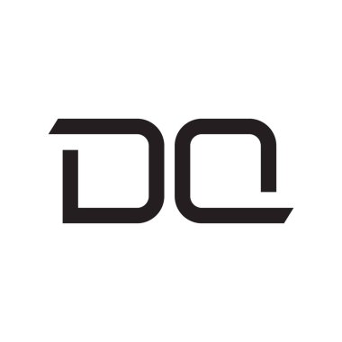 dq ilk harf vektör logo simgesi
