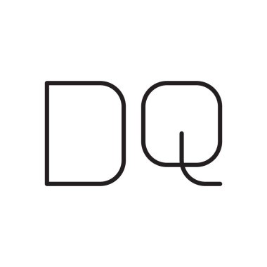 dq ilk harf vektör logo simgesi
