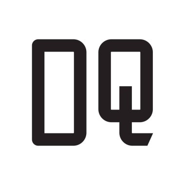 dq ilk harf vektör logo simgesi