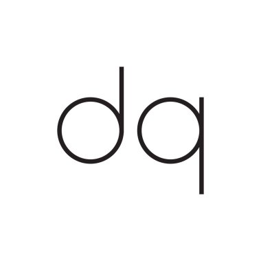 dq ilk harf vektör logo simgesi