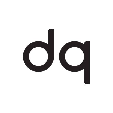 dq ilk harf vektör logo simgesi