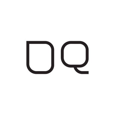 dq ilk harf vektör logo simgesi