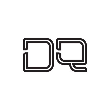 dq ilk harf vektör logo simgesi