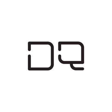 dq ilk harf vektör logo simgesi