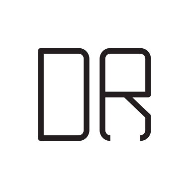dr ilk harf vektör logo simgesi