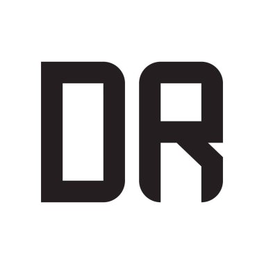 dr ilk harf vektör logo simgesi