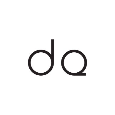 dq ilk harf vektör logo simgesi