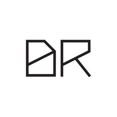 dr ilk harf vektör logo simgesi