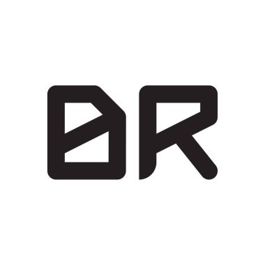 dr ilk harf vektör logo simgesi