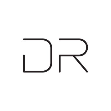 dr ilk harf vektör logo simgesi