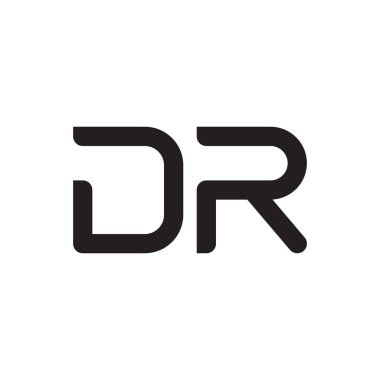 dr ilk harf vektör logo simgesi