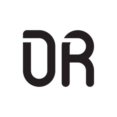dr ilk harf vektör logo simgesi