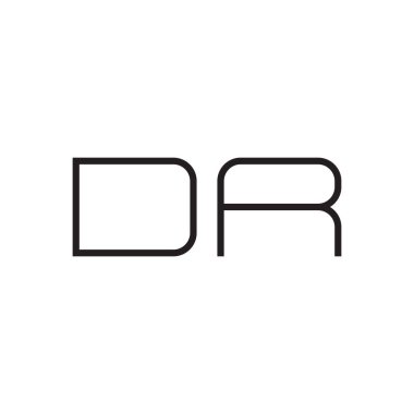 dr ilk harf vektör logo simgesi