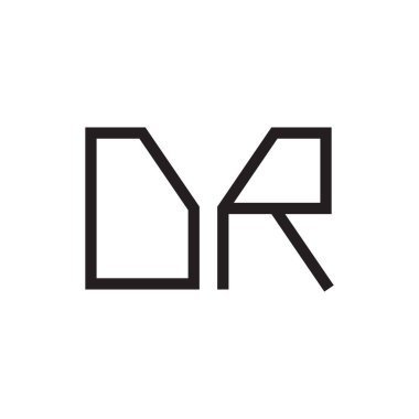 dr ilk harf vektör logo simgesi