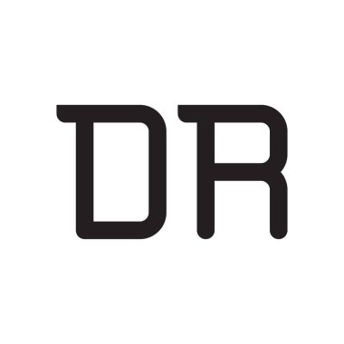 dr ilk harf vektör logo simgesi