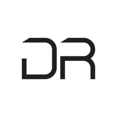 dr ilk harf vektör logo simgesi