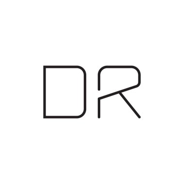 dr ilk harf vektör logo simgesi