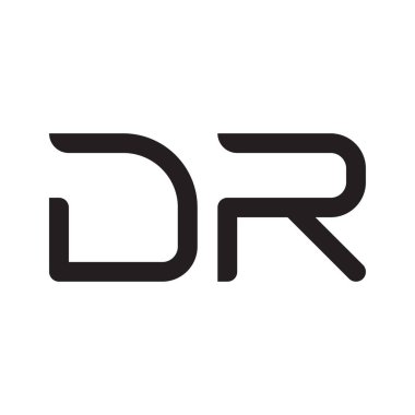 dr ilk harf vektör logo simgesi