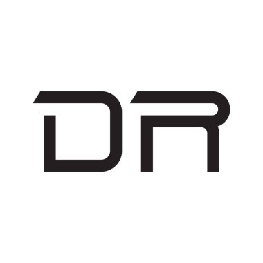 dr ilk harf vektör logo simgesi